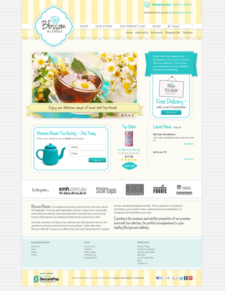 E-commerce Website Design for Blossom Blends