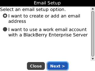 Setting up POP3 on Blackberry - step 4