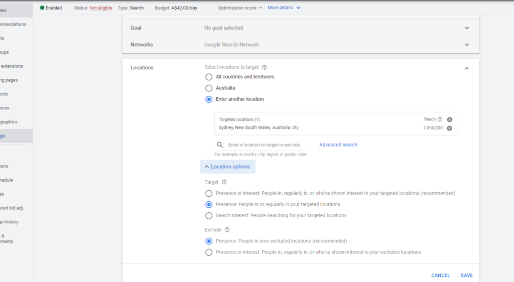PCF: Country Exclusions