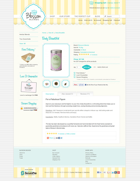 E-commerce WebDesign for Blossom Blends